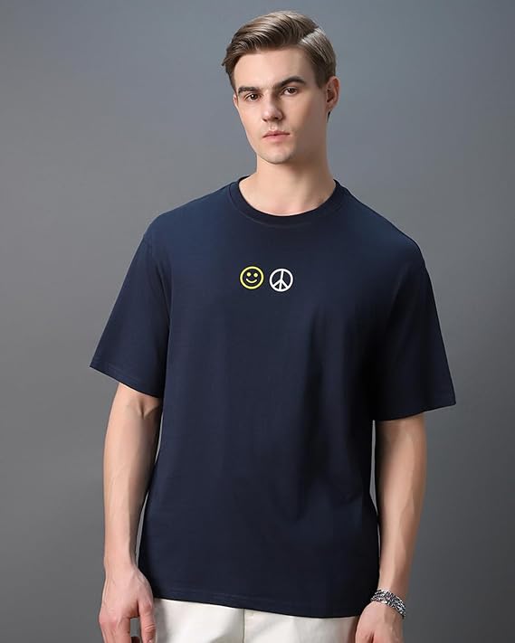 Bewakoof Men's Graphic Printed 100% Cotton T-Shirt - Oversized Fit, Round Neck, Half Sleeves - Image 3