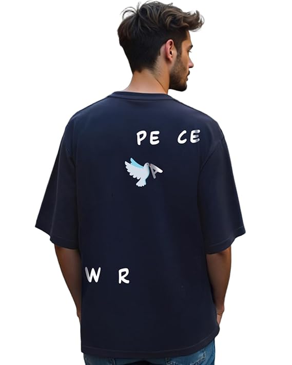 Bewakoof Men's Graphic Printed 100% Cotton T-Shirt - Oversized Fit, Round Neck, Half Sleeves - Image 4